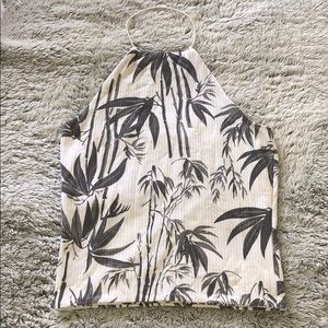 Tropical Print Halter Top